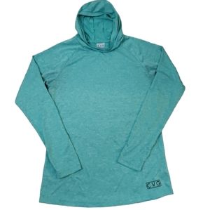 CVG~Woman Size S~Marble Green Long Sleeve Hoodie Shirt Sports Top.